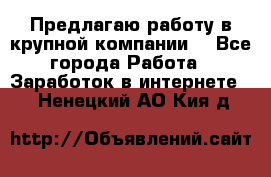 Предлагаю работу в крупной компании  - Все города Работа » Заработок в интернете   . Ненецкий АО,Кия д.